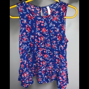 XHILARATION Women’s Size Large‎ Floral Flowy Tank